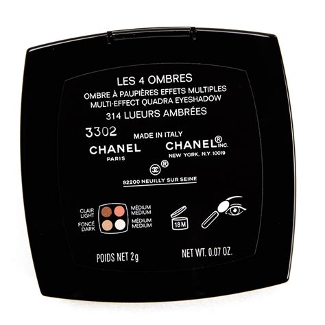 chanel 314 lueurs ambrees